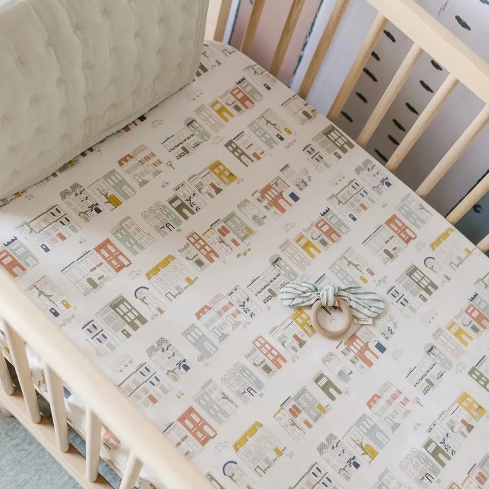 Pehr My Neighbourhood Crib Sheet